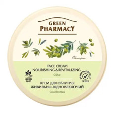 Крем для обличчя Green Pharmacy Живильно-відновлюючий, оливковий, 200 мл