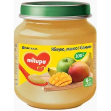 ПЮРЕ MILUPA Яблуко Манго Банан 125г