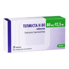 ТЕЛМІСТА Н табл. 80 мг/12,5 мг №28 бліст. КРКА
