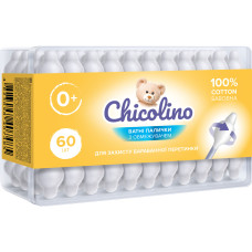 ВАТНІ ПАЛИЧКИ Chicolino 60шт дитячі