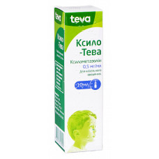 КСИЛО-ТЕВА спрей назал. 0,5 мг/мл №1 фл.10 мл ** МЕРКЛЕ