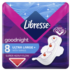 ПРОКЛАДКИ LIBRESSE Ultra Goodnight extra 8 шт