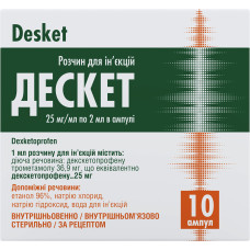 ДЕСКЕТ р-н д/ін. 25 мг/2 мл №10 амп.