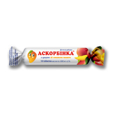 АСКОРБІНКА-КВ ЗІ СМАКОМ МАНГО табл. 25 мг №10 КІЇВСЬКИЙ ВІТАМІННИЙ ЗАВОД ВАТ