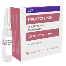 ПРОГЕСТЕРОН р-н д/ін. 2,5% №10* амп.1 мл БІОФАРМА
