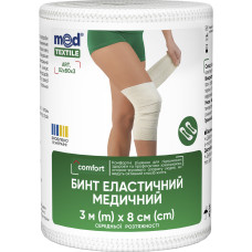 БИНТ МЕД. ЕЛАСТ. 3 м х 8см сер.р MEDTEXTILE