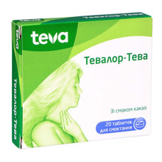 ТЕВАЛОР-ТЕВА табл. д/розсм. №20 бліст. БАЛКАНФАРМА