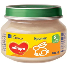ПЮРЕ MILUPA Кролик 80г від 6міс