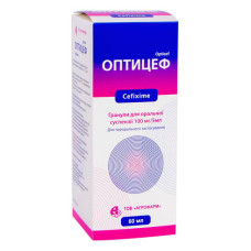 ОПТІЦЕФ гран. д/п орал. сусп. 100 мг/5 мл 32г фл.