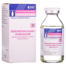 ЛЕВОФЛОКСАЦИН-НОВОФАРМ р-н д/інф. 5 мг/мл №1 пляшка 100 мл **