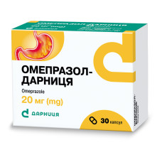 ОМЕПРАЗОЛ-ДАРНИЦЯ капс. 20 мг №30 конт. чар. уп. ДАРНИЦЯ