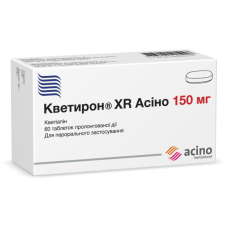 КВЕТИРОН XR АСІНО табл. 150 мг №60 ФАРМАТЕН ІНТЕРНЕШНЛ
