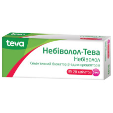 НЕБІВОЛОЛ ТЕВА табл. 5 мг №28 бліст. БАЛКАНФАРМА