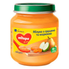 ПЮРЕ MILUPA Яблуко Груша Морква 125г