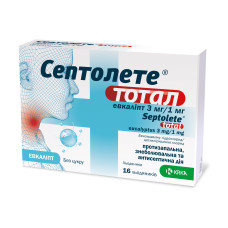 СЕПТОЛЕТЕ ТОТАЛ ЕВКАЛІПТ льод. №16 карт.уп КРКА