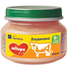 ПЮРЕ MILUPA Яловичина 80г від 6міс