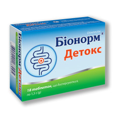БІОНОРМ ДЕТОКС табл. дисп. 1,5 г №18 бліст.