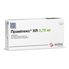 ПРАМІПЕКС XR табл. пролонг. дії 0,75 мг №30