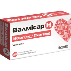 ВАЛМІСАР Н табл. в/пл. об. 160 мг/25 мг №30