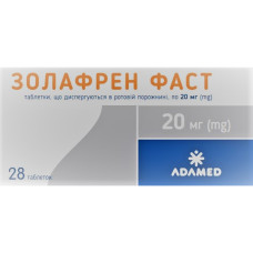 ЗОЛАФРЕН ФАСТ табл. дисп. 20 мг №28 бліст.