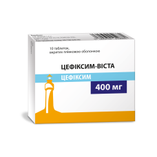 ЦЕФІКСИМ-ВІСТА табл. в/пл. об. 400 мг №10 бліст.