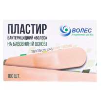 ПЛАСТИР бакт.ВОЛЕС 1,9см х 7,2см нетк основа