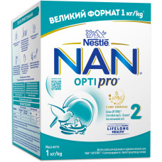 НАН Суміш суха молочна NAN 2 Optipro з 5 олігосахаридами та L. Reuteri  для дітей з 6 місяців, 800 г