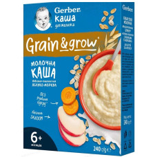 GERBER каша молочна Вісяно-Пшенична з ябл.та морквою з 6 міс.9х240г