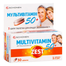 ЗЕСТ МУЛЬТИВІТАМІН 50+ табл. №30