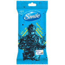 СЕРВЕТКИ ВОЛОГІ SMILE Разом до Перемоги, 15шт, з єврослотом