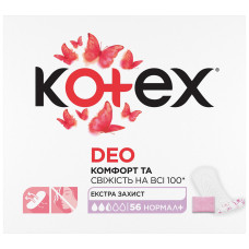 ПРОКЛАДКИ KOTEX нормал део 56шт