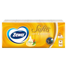 ХУСТИНКИ Zewa носові 3-х ш Deluxe Ромашка 10шт*1уп Single-pack