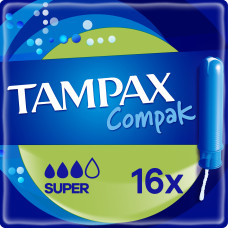 ТАМПОНИ ТАМПАКС Compak з аплікатором Звичайні Duo 16шт ПрепакКороб 16шт