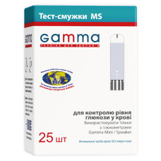 ТЕСТ-смужки Gamma MS Mini/Speaker для глюкометра 50 штук (2х25)