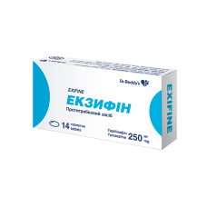 Екзифін таблетки по 250 мг №14 (7х2)