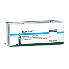 ТАЗАМАКС порошок для р-ну д/інф. по 4 г/500 мг №10 у флак