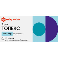 ТОПЕКС таблетки, в/плів. обол. по 10 мг №60 (10х6)