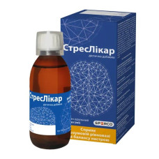 СТРЕСЛІКАР оральний розчин по 200 мл у контейнері з мірним стаканом