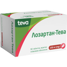 ЛОЗАРТАН-ТЕВА табл. в/о 100 мг №90 бліст.<РЦП> ТЕВА