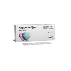 КОРДЕРІЯ ДУО таблетки по 4 мг/1.25 мг №30 (10х3)