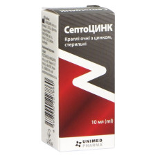 СЕПТОЦИНК краплі очні по 10 мл у флак.