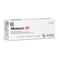МЕМОКС 20 таблетки, в/плів. обол. по 20 мг №60 (10х6)