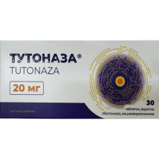 ТУТОНАЗА таблетки, вкриті оболонкою, кишковорозчинні по 20 мг №30 (10х3)