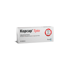 КОРСАР ТРІО таблетки, в/плів. обол. по 160 мг/5 мг/12.5 мг №30 (10х3)