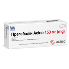 ПРЕГАБАЛІН АСІНО капсули по 150 мг №30 (10х3)