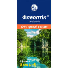 ФЛЕОПТІК краплі оч., р-н 5 мг/мл по 5 мл у флак. поліет.