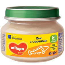ПЮРЕ MILUPA Хек з овочами 80г від 6 міс
