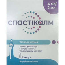 СПАСТІКАЛМ розчин д/ін. 4 мг/2 мл по 2 мл №6 в амп.