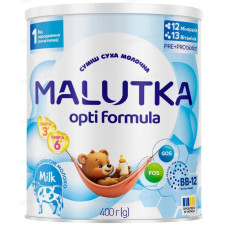 СУМІШ МОЛОЧНА «MALUTKA Opti Formula - 1» для харчування дітей від народження,400 гр.