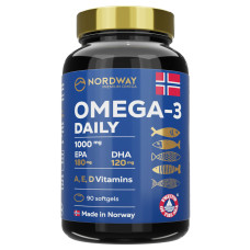 Омега 3 Дейлі Nordway Omega-3 Daily 1000 мг, 90 капсул